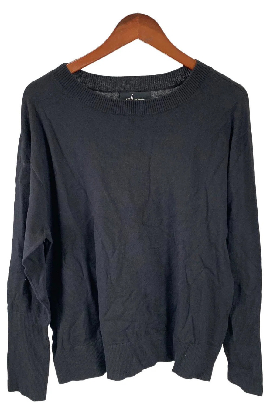 Soft by NAADAM Women's Boatneck Pullover Sweater Blk - Regular